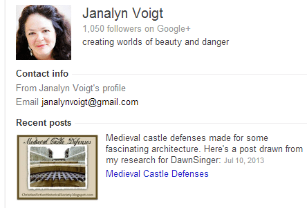 Janalyn Voigt's Google author bio