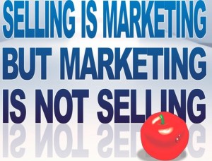 Marketing is Not Selling