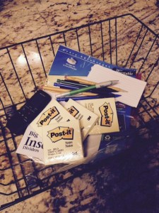 Image, post-its and pens